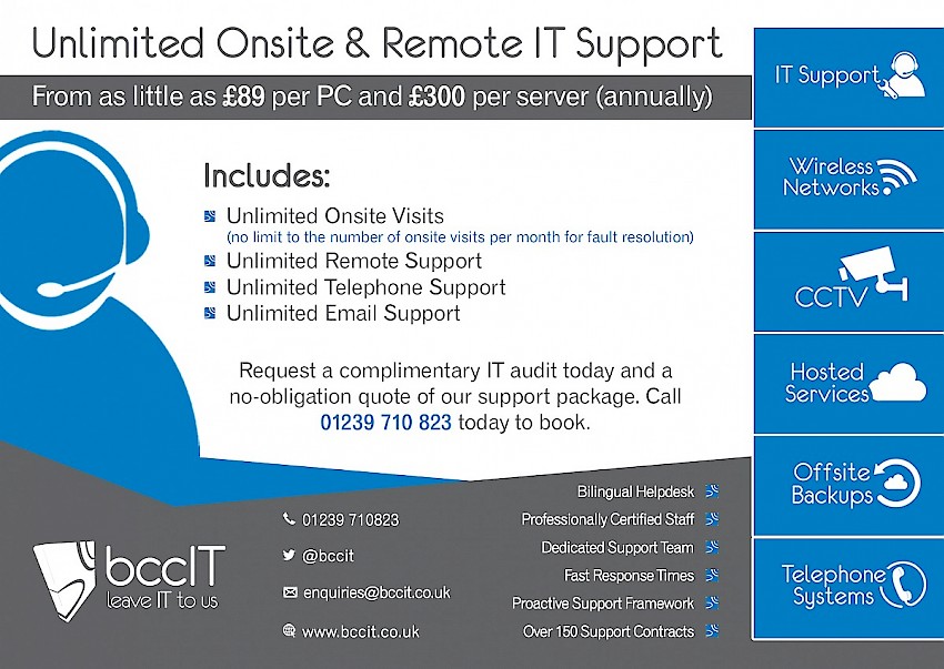 Unlimited Onsite And Offsite It Support Package